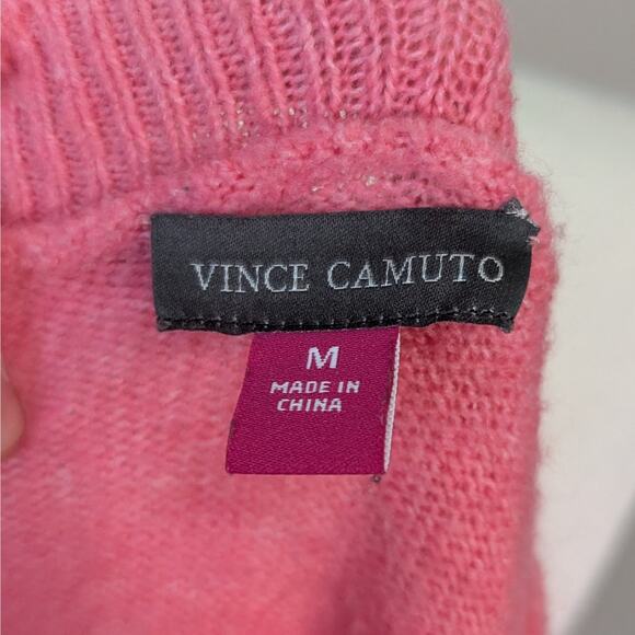 Vince Camuto Pink Knit Relaxed Fit Pullover Sweater Size Medium - Picture 5 of 6